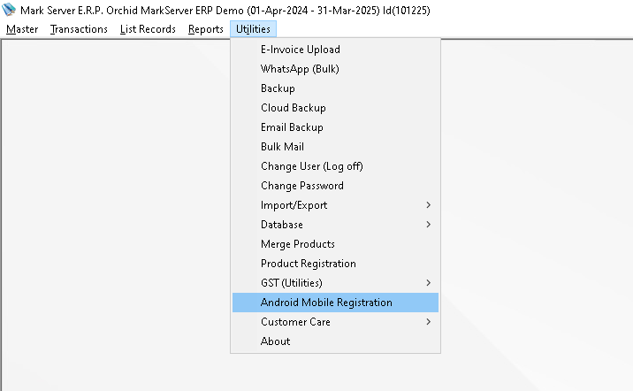 Android Mobile Registration